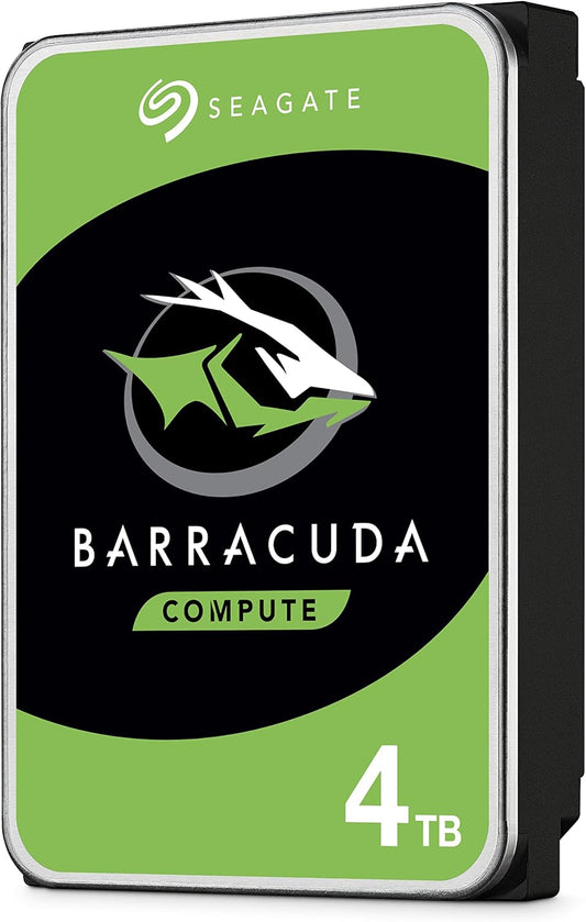 Seagate Barracuda 4TB Internal Hard Drive – High-Performance 3.5" SATA HDD for Desktop PC – 5400 RPM, 256MB Cache, Frustration Free Packaging
