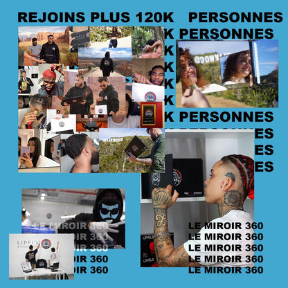 The 360 Mirror - 3 Way Mirror for Self Hair Cutting - Adjustable Trifold Barber Miror to Cut Your Own Hair - Tri Fold Self Haircut System for Men and Women Braiding - Three Sided Miror for Haircuts