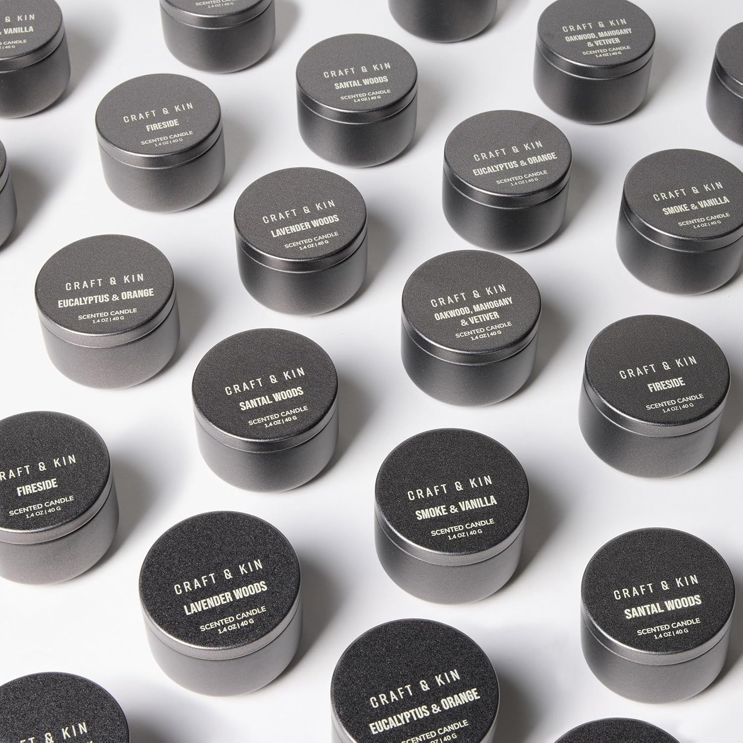 Scented Votive Candle Gift Set of 6 | Small Luxury Scented Candles Holiday Gift Set for Home | Candle Box with Assorted Scents | 15–20 Hour Burn Each