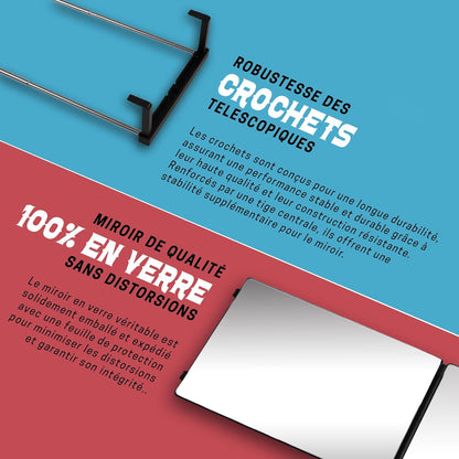 The 360 Mirror - 3 Way Mirror for Self Hair Cutting - Adjustable Trifold Barber Miror to Cut Your Own Hair - Tri Fold Self Haircut System for Men and Women Braiding - Three Sided Miror for Haircuts