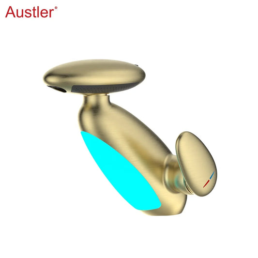 Transform Your Bathroom with a Chic Brushed Gold Deck-Mounted Hot and Cold Basin Mixer Faucet